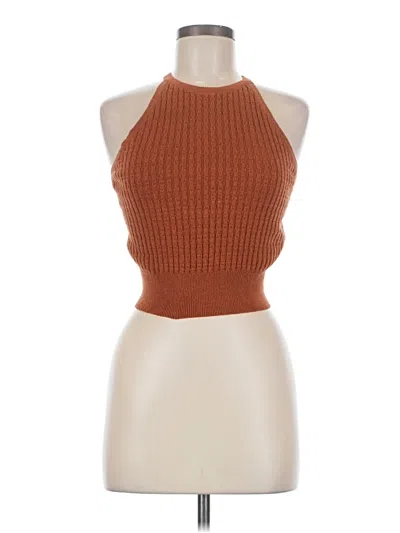 Pre-owned Pilcro Sleeveless Top Orange Halter Neckline Tops