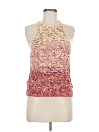 Pre-owned Pilcro Sleeveless Top Pink Halter Neckline Tops
