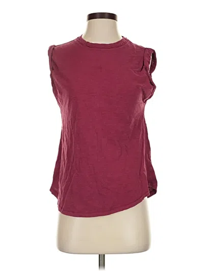 Pre-owned Pilcro Sleeveless T-shirt In Burgundy