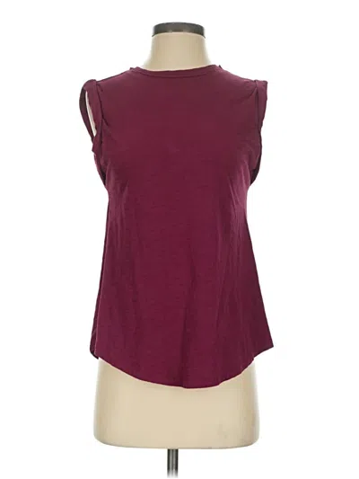 Pre-owned Pilcro Sleeveless T-shirt In Burgundy