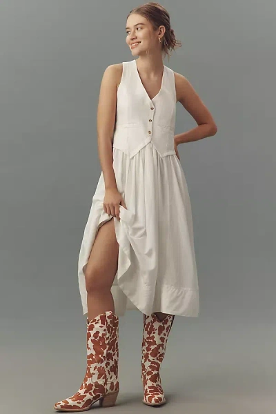 Pilcro Sleeveless Vest Twofer Midi Dress