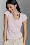 Pilcro Slim Scoop-neck Tee
