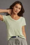 Pilcro Slim V-neck Tee In Green