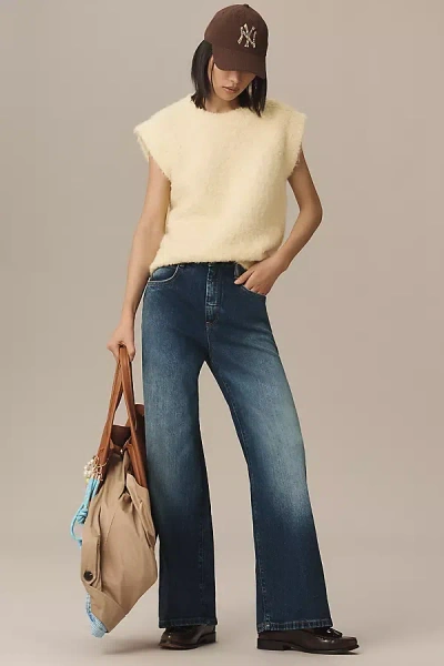 Pilcro Slouchy High-rise Wide-leg Jeans In Blue