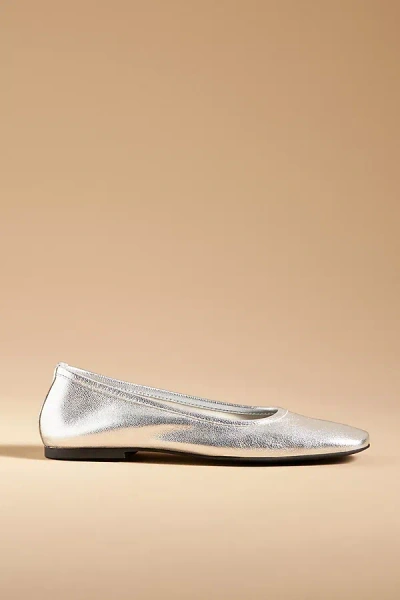 Pilcro Soft Ballet Flats In Silver