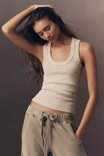 Pilcro Soft Wash Icon Tank Top By  In Neutral