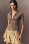 Pilcro Knit Project Juniper Top In Brown