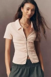 Pilcro Soft Wash Zipper T-shirt By  In Neutral