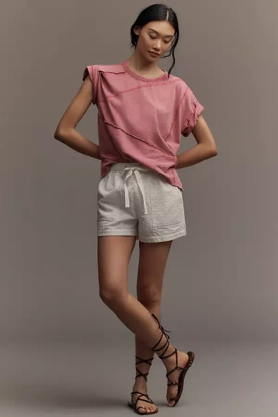 Pilcro Spliced Easy Tee In Pink
