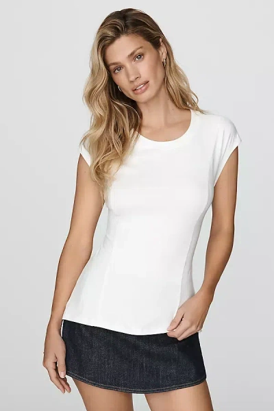 Pilcro Split-back Tee In White