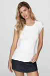 Pilcro Split-back Tee In White