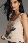 Pilcro Square-neck Sweater Tank Top In Neutral