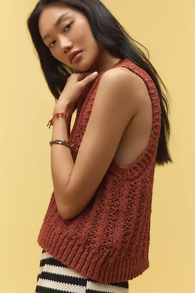 Pilcro Stitched Sleeveless Sweater Tank Top