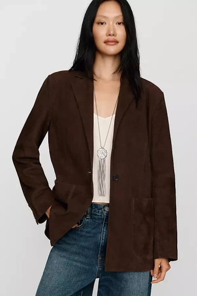 Pilcro Suede Jacket In Brown