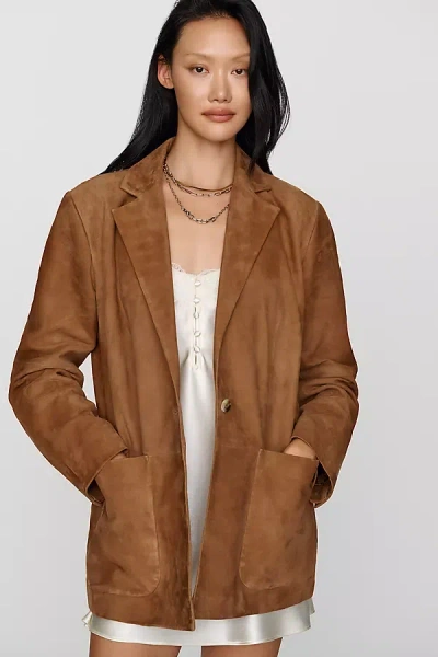 Pilcro Suede Jacket In Brown