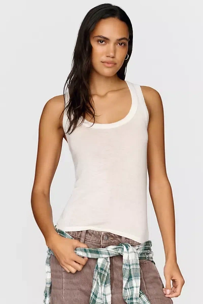 Pilcro Sunny 100% Wool Icon Tank Top In White