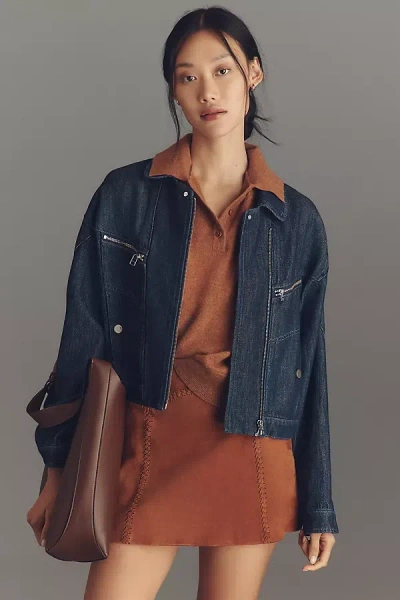 Pilcro Super-soft Denim Moto Jacket