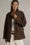 Pilcro Surplus Cinch-waist Jacket In Brown