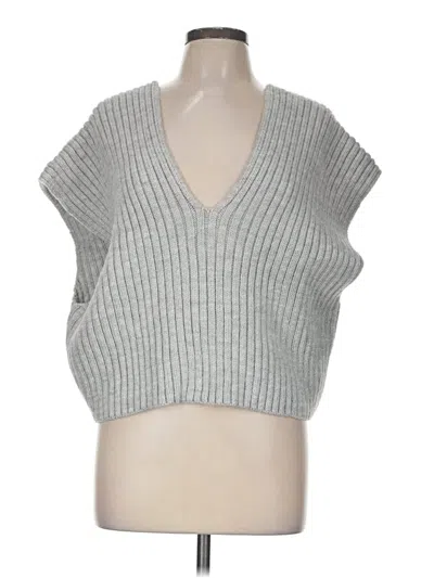 Pre-owned Pilcro Sweater Vest In Silver