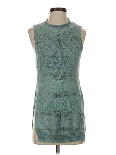 Pre-owned Pilcro Sweater Vest In Teal