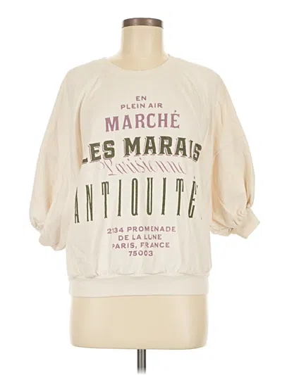 Pre-owned Pilcro Sweatshirt In Ivory