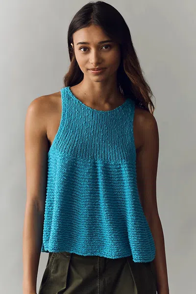 Pilcro Swing Sweater Tank Top In Blue