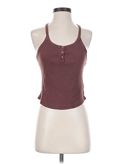 Pre-owned Pilcro Tank Top Burgundy Halter Neckline Tops