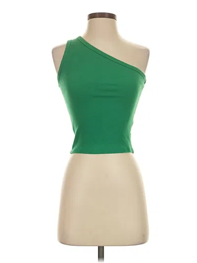 Pre-owned Pilcro Tank Top Green One Shoulder Neckline Tops