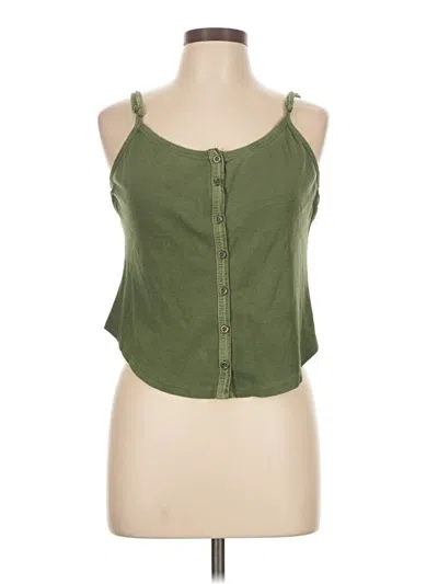 Pre-owned Pilcro Tank Top Green Strapless Neckline Tops