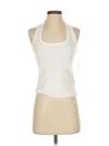 Pilcro Tank Top Ivory Halter Neckline Tops In White