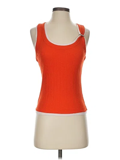 Pre-owned Pilcro Tank Top Orange Strapless Neckline Tops