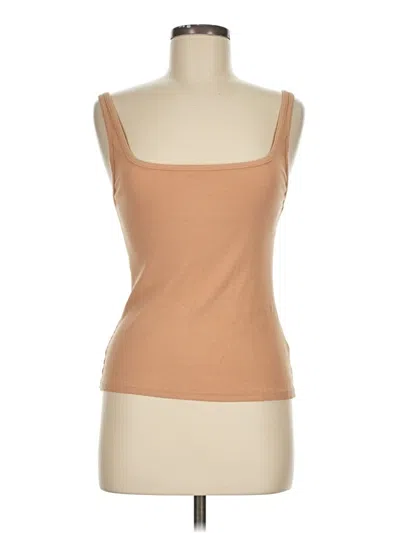 Pre-owned Pilcro Tank Top Tan Strapless Neckline Tops