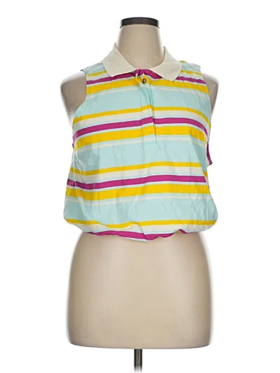 Pre-owned Pilcro Tank Top Yellow Halter Neckline Tops