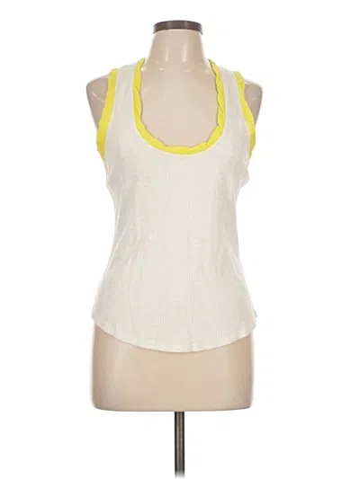 Pre-owned Pilcro Tank Top Yellow Halter Neckline Tops