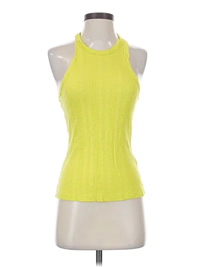 Pre-owned Pilcro Tank Top Yellow Halter Neckline Tops