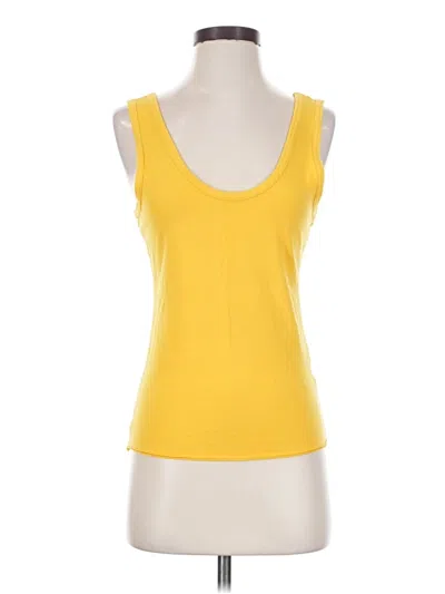Pre-owned Pilcro Tank Top Yellow Strapless Neckline Tops