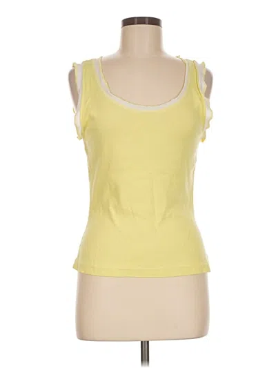 Pre-owned Pilcro Tank Top Yellow Sweetheart Neckline Tops