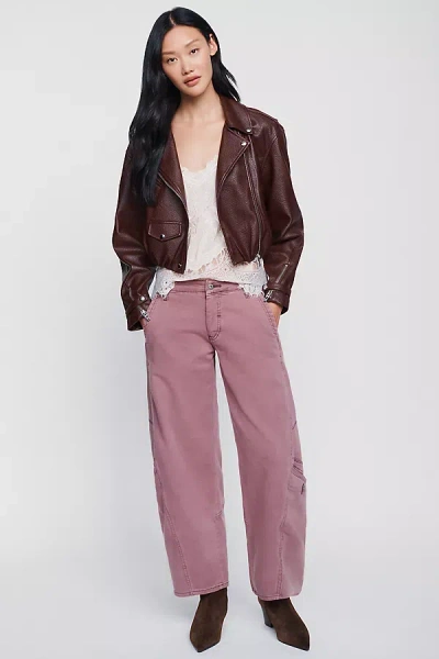 Pilcro Tapered Wide Leg Pants In Purple