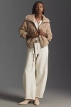 Pilcro Textured Faux-fur Jacket In Beige
