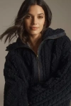 Pilcro Textured Faux-fur Jacket In Blue