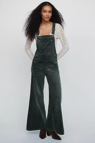 Pilcro The Adi Corduroy Flare Dungarees By  In Multicolor