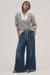 PILCRO THE ADI MID-RISE FRAYED RELAXED FLARE JEANS BY PILCRO: PULL-ON EDITION