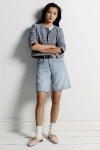 Pilcro The Adi Mid-rise Relaxed Shorts By  In Blue