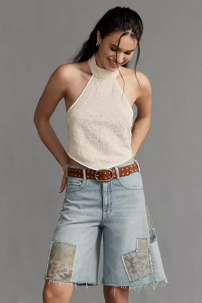 Pilcro The Adi Mid-rise Relaxed Shorts By : Patchwork Edition