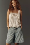 Pilcro Adi Pull-on Long Shorts In Blue