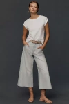 Pilcro The Adi Regenerative Cotton High-rise Crop Relaxed Flare Jeans By  In Blue