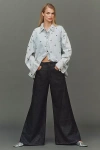 Pilcro The Adi Sparkle Pull-on Mid-rise Flare Pants By  In Black