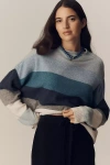 Pilcro The Alani Cashmere Mock-neck Sweater By  In Blue