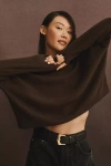 Pilcro The Alani Cashmere Mock-neck Sweater By  In Brown