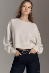Pilcro The Alani Cashmere Sweater By : Crop Crew-neck Edition In Neutral